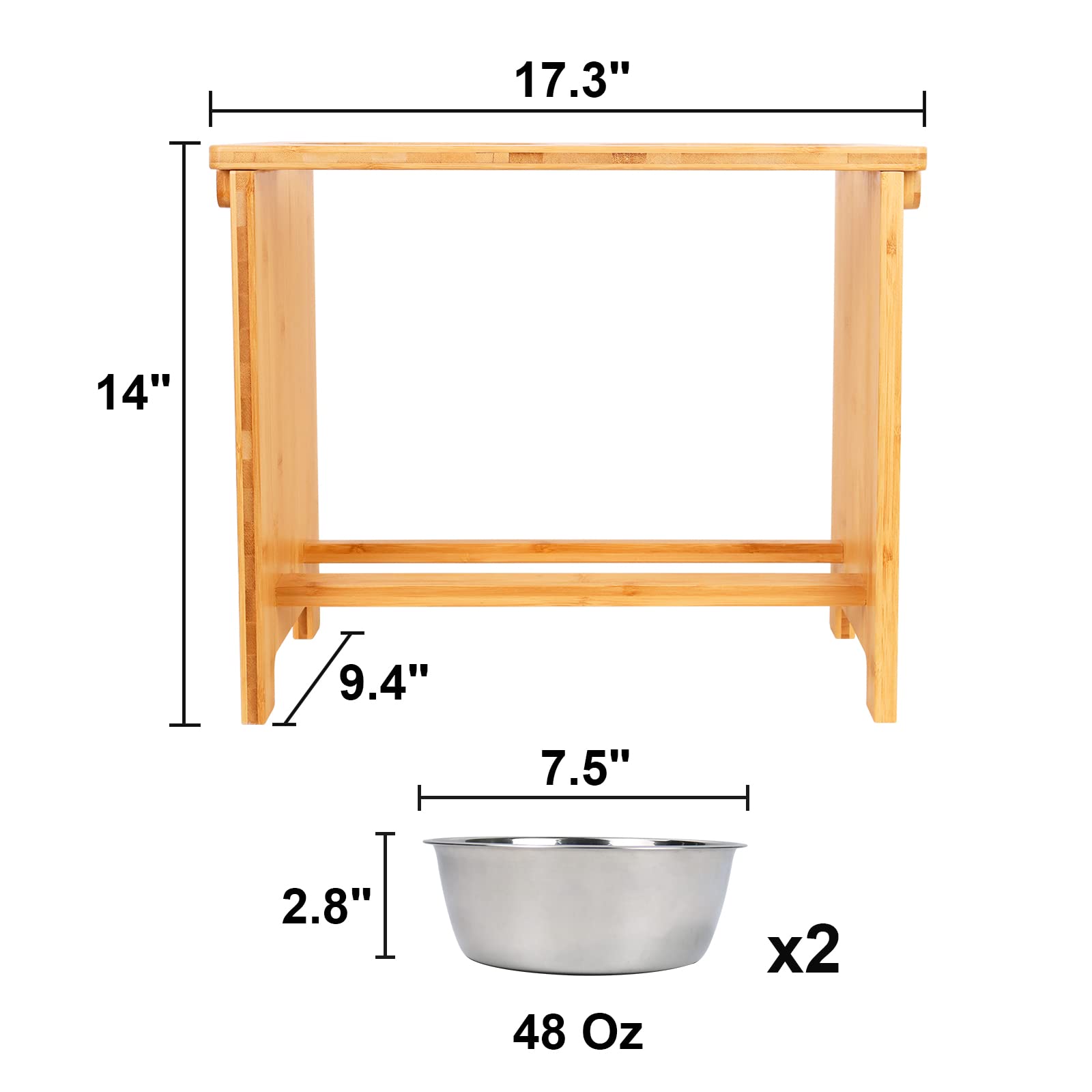 HTB support chien hauteur élevée, adapté à différentes postures.