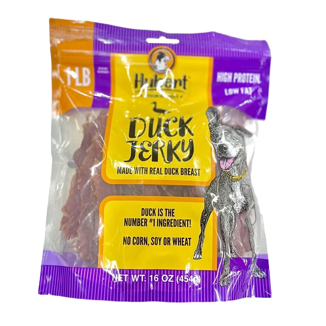 Friandise séchée au canard Hubert, en tranche, parfaite pour récompenser l’entraînement.