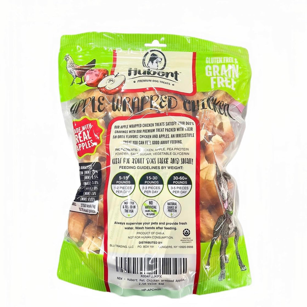 Hubert Premium Dog Treats centre pomme croquant, encas naturel pour entraînement