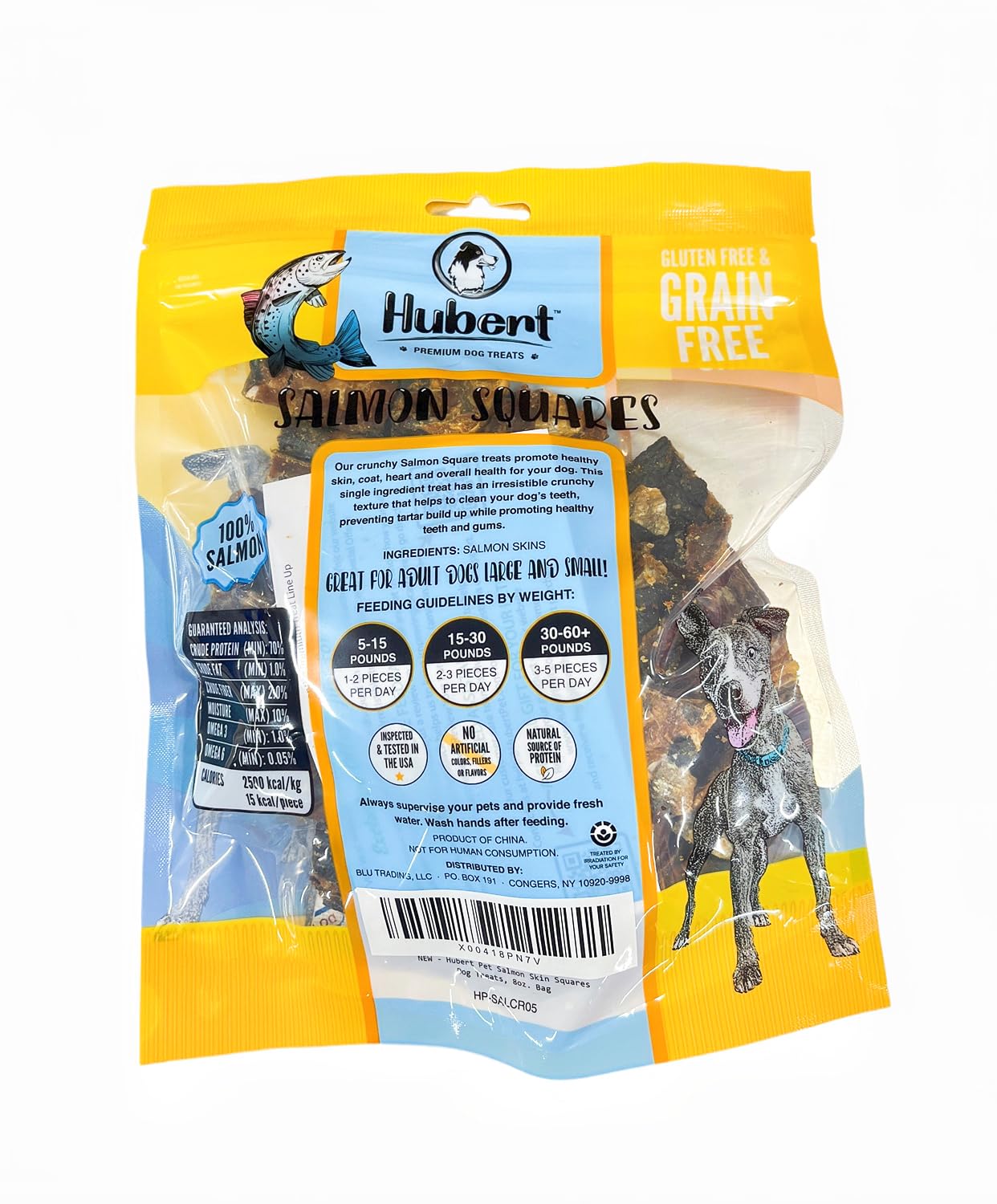 Hubert Premium Peau de Saumon – friandises croustillantes idéales pour récompenser lors de l'entraînement.