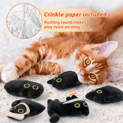 HubirdSall jouet chat noir coton rembourrage doux pour sécurité.
