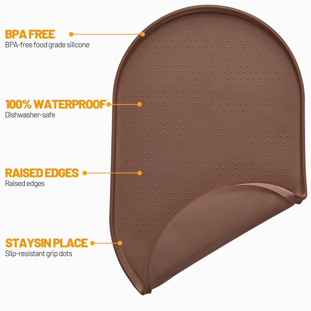 Hubulk tapis alimentation 19x12 anti-glisse maintient les bols en place.