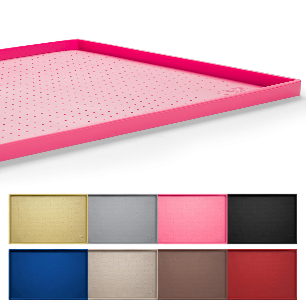 Hubulk Tapis d’alimentation chien imperméable rose protégeant le sol des déversements.