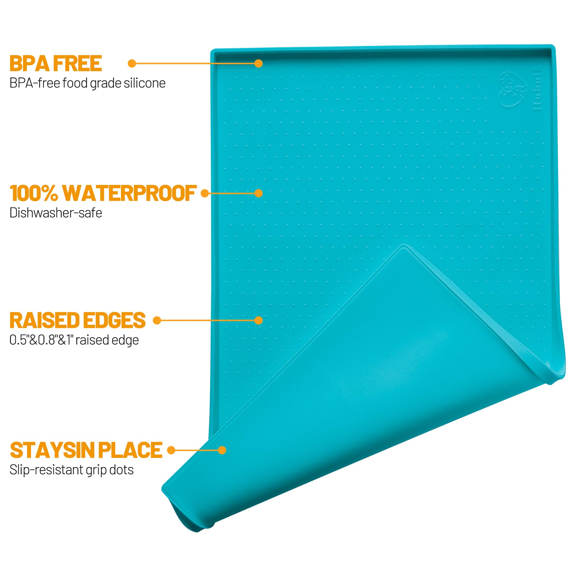 Hubulk tapis bord elevé anti débordement pour chiens