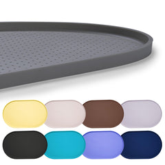 Hubulk tapis-nourriture-animal gris, prêt à accueillir bol et repas.