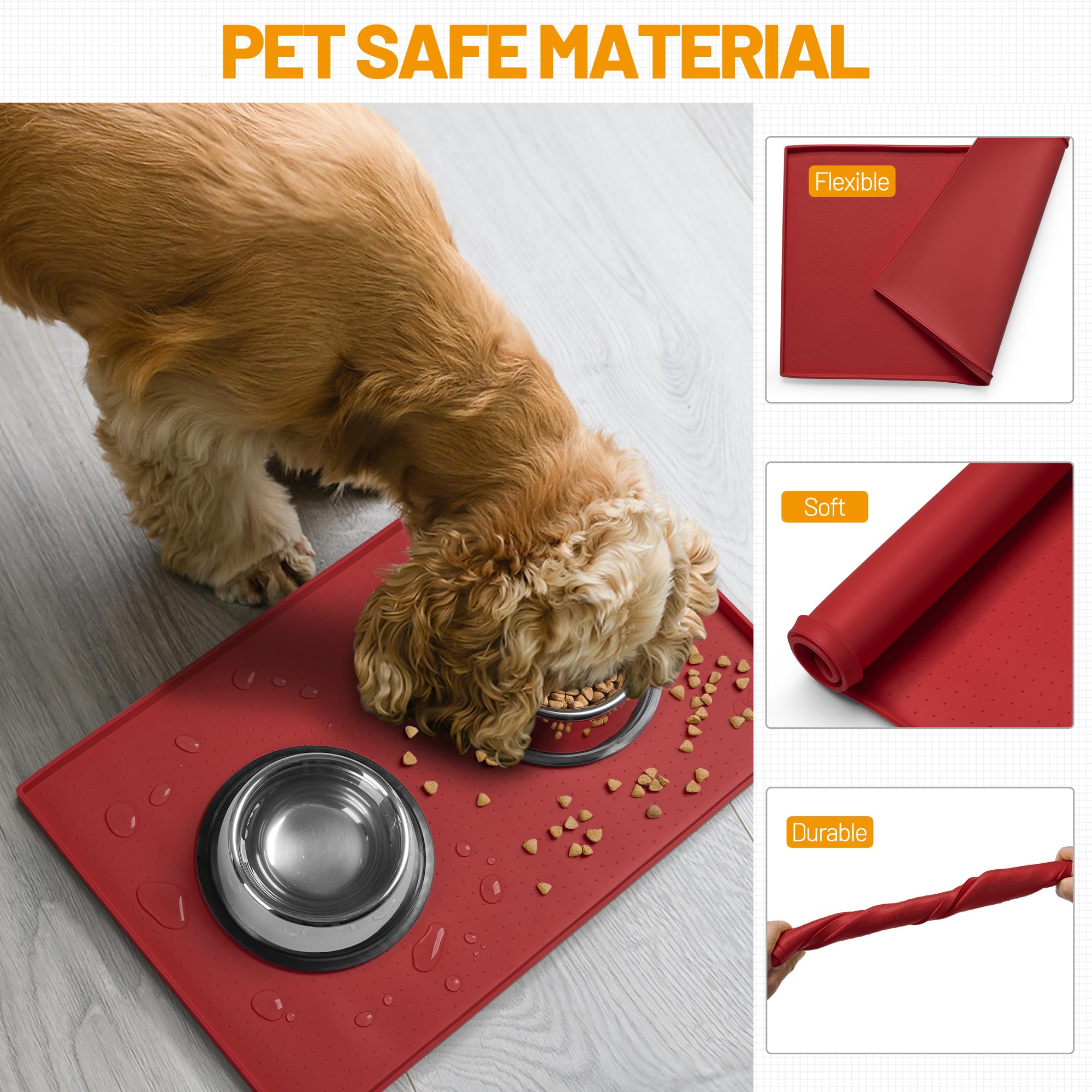 Hubulk Tapis polyvalent pour bols et fontaines pour tous les animaux.