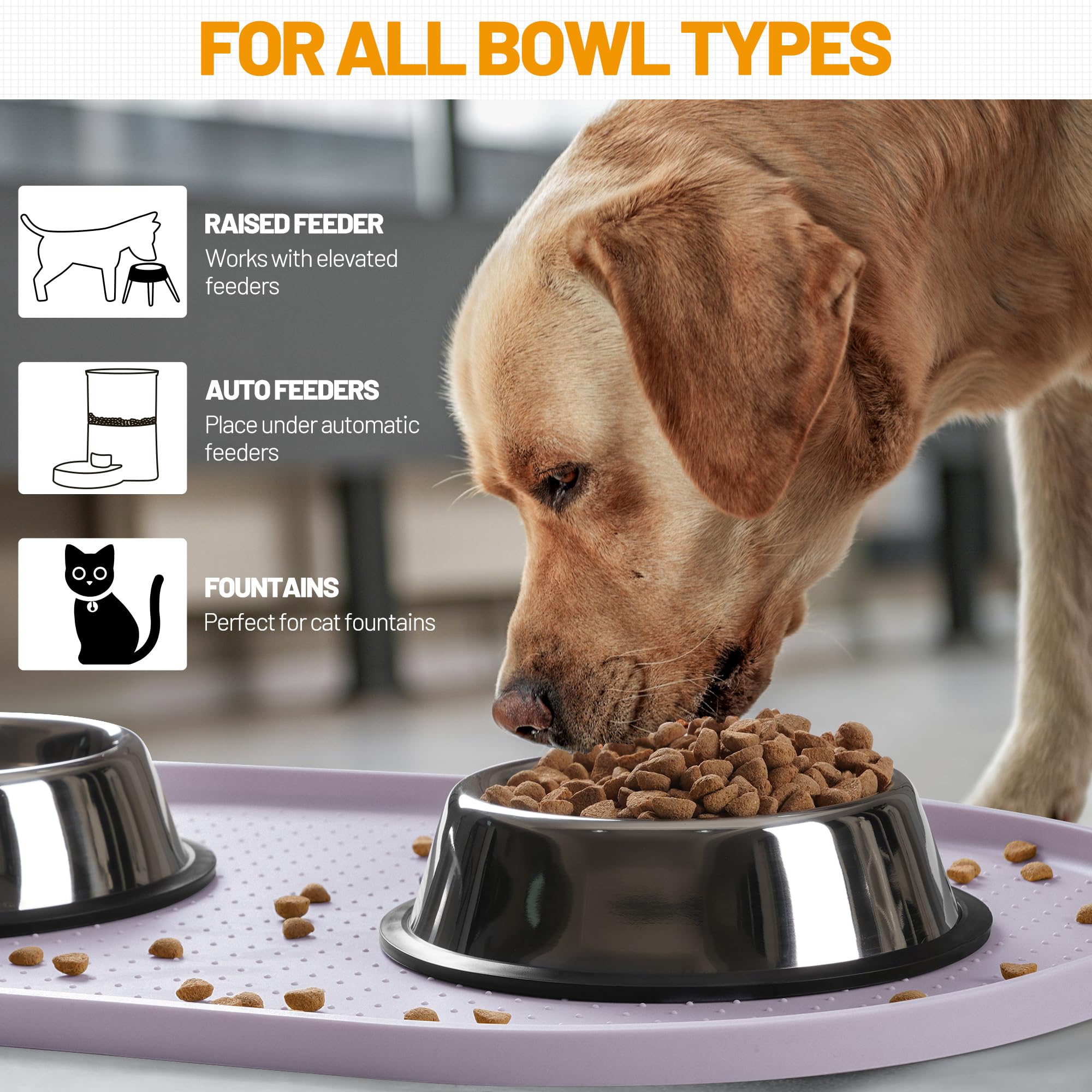 Hubulk tapis repas grand format 24x16, idéal pour grands bols.