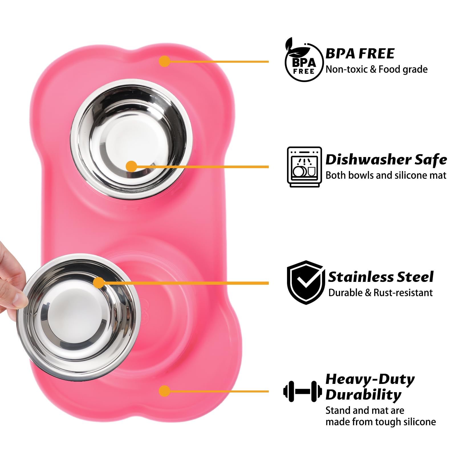 Hubulk tapis silicone anti debordement rose – protection du sol pendant les repas.