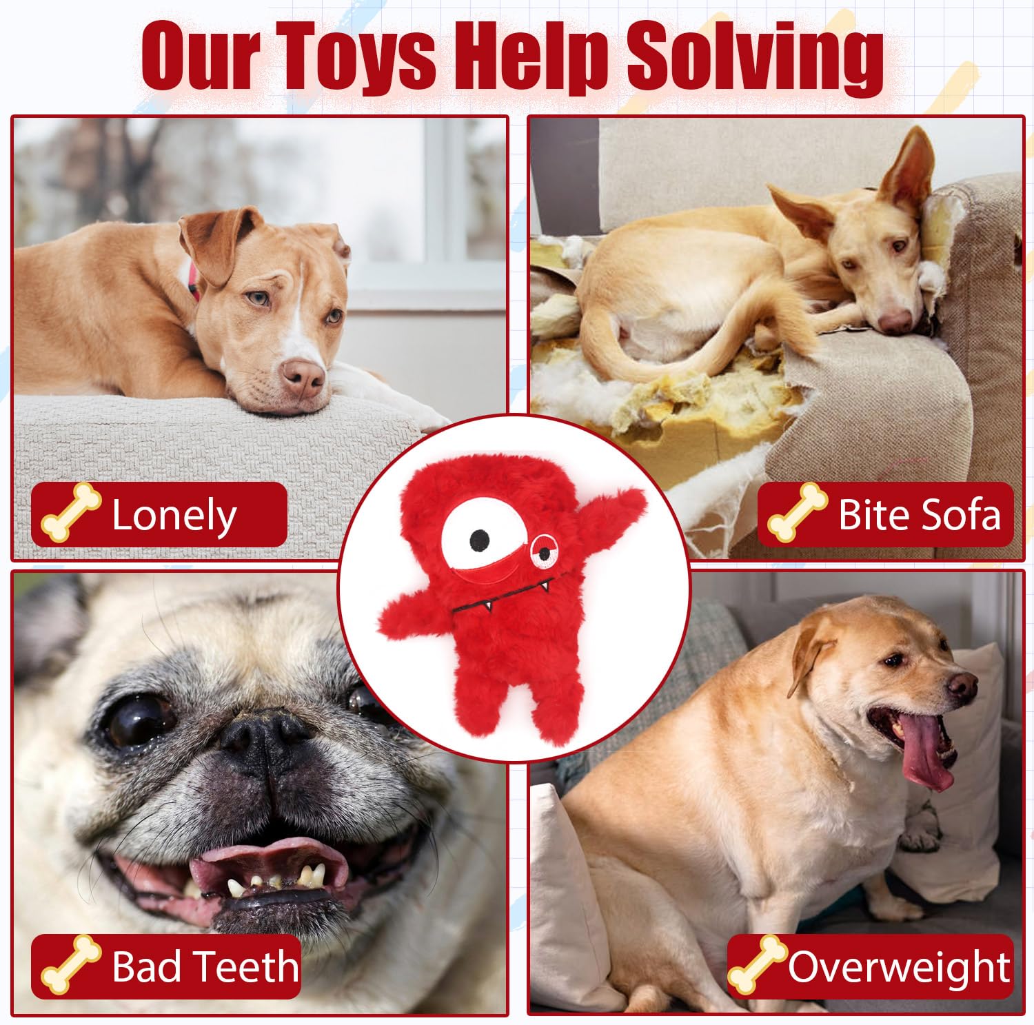 HUGEME - jouet peluche lavable en machine rouge, nettoyage pratique.