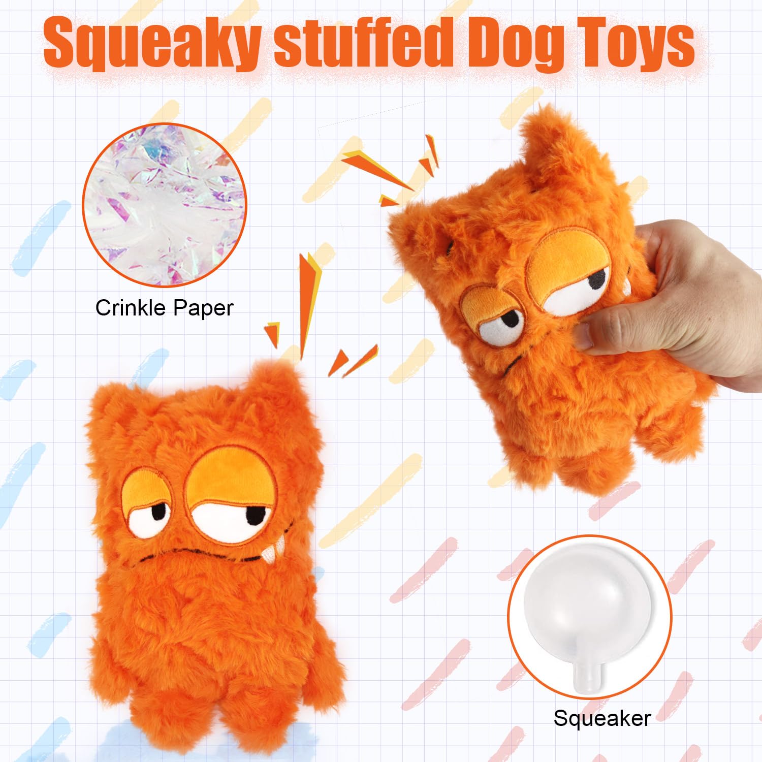 Jouet Hugeme peluche doux avec couture durable, parfait pour câlins et mordilages.