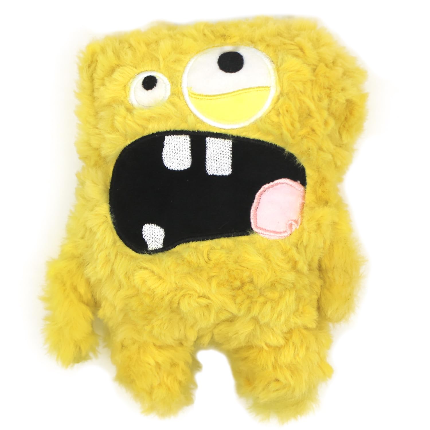 Jouet Hugeme pour chien, peluche siffle jaune, stimule jeu actif.