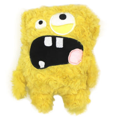 Jouet Hugeme pour chien, peluche siffle jaune, stimule jeu actif.
