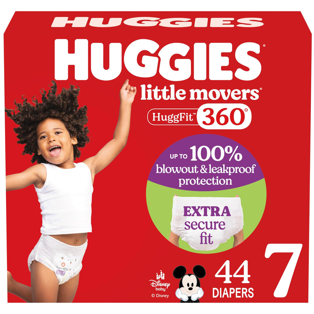 Huggies Little Movers 360-protection-360 : protection complète pendant les activités et les jeux.