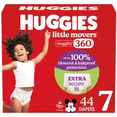Huggies Little Movers 360-protection-360 : protection complète pendant les activités et les jeux.