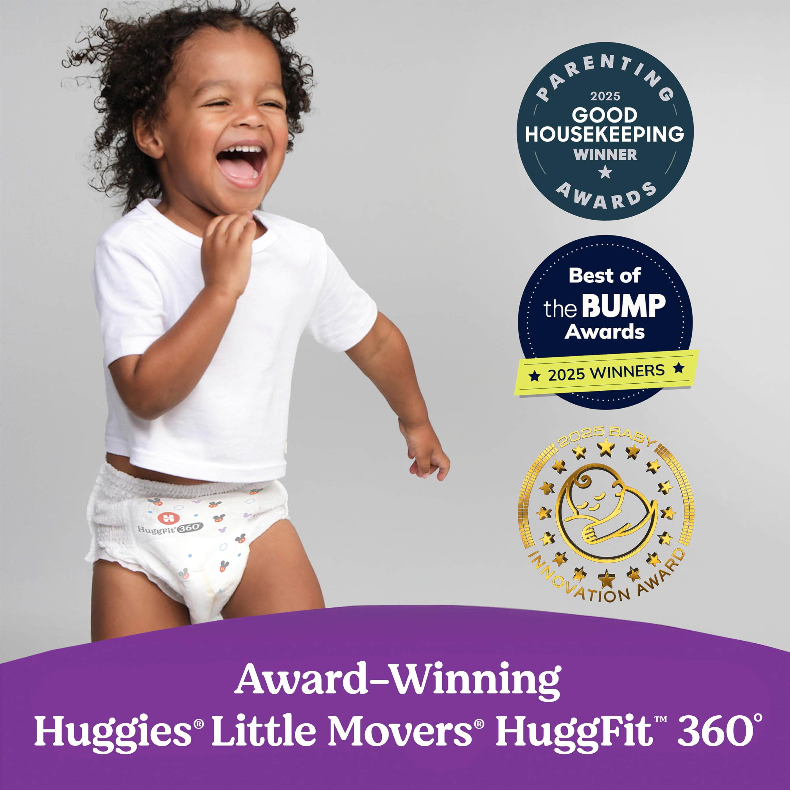 Huggies Little Movers 360-taille-7-41-livres : adaptée pour les enfants pesant 41 livres et plus.