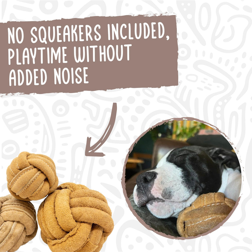 Jouet HuggleHounds en cuir pour sessions de jeu et de mâchage interactives.