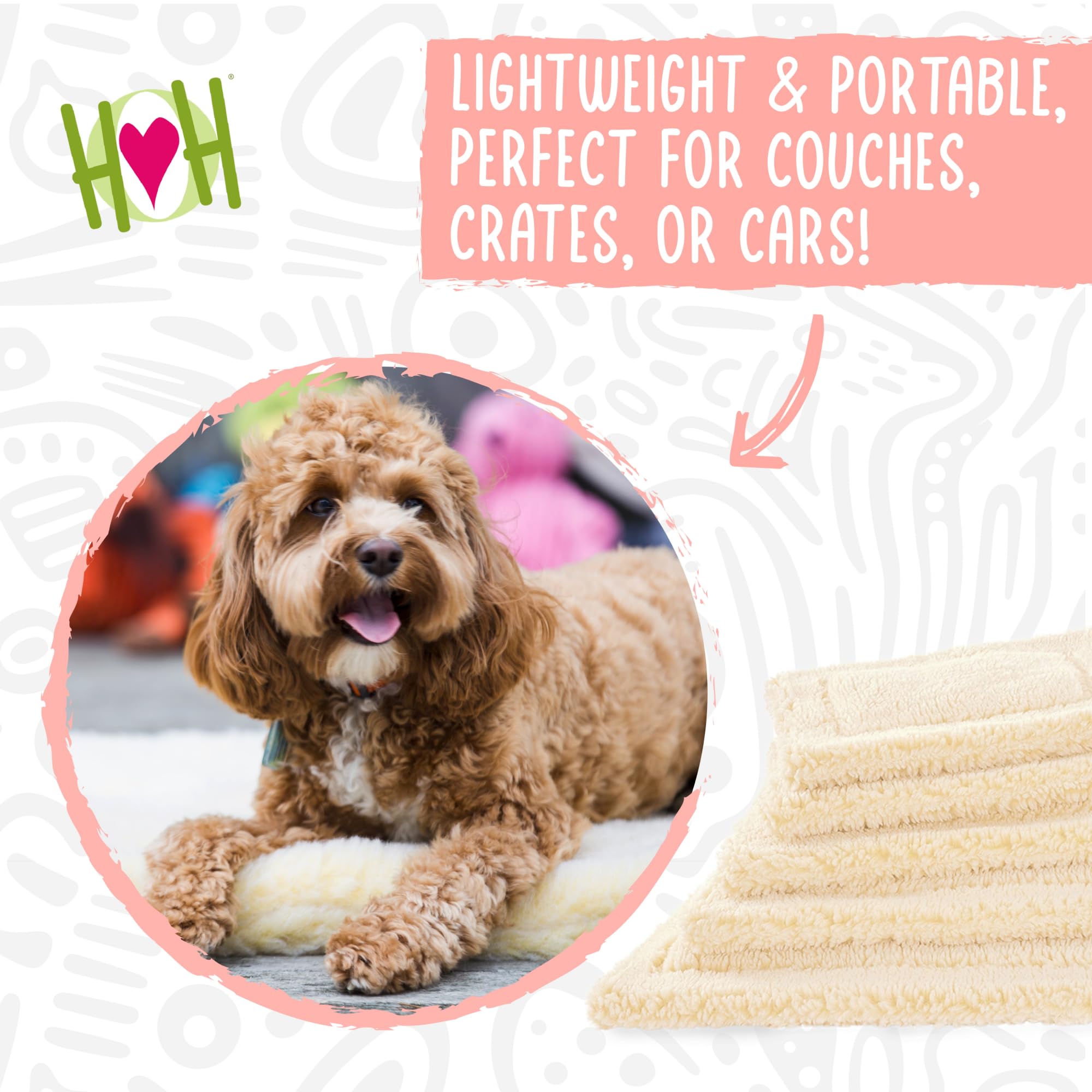 Tapis HuggleHounds confort des articulations, repos doux.