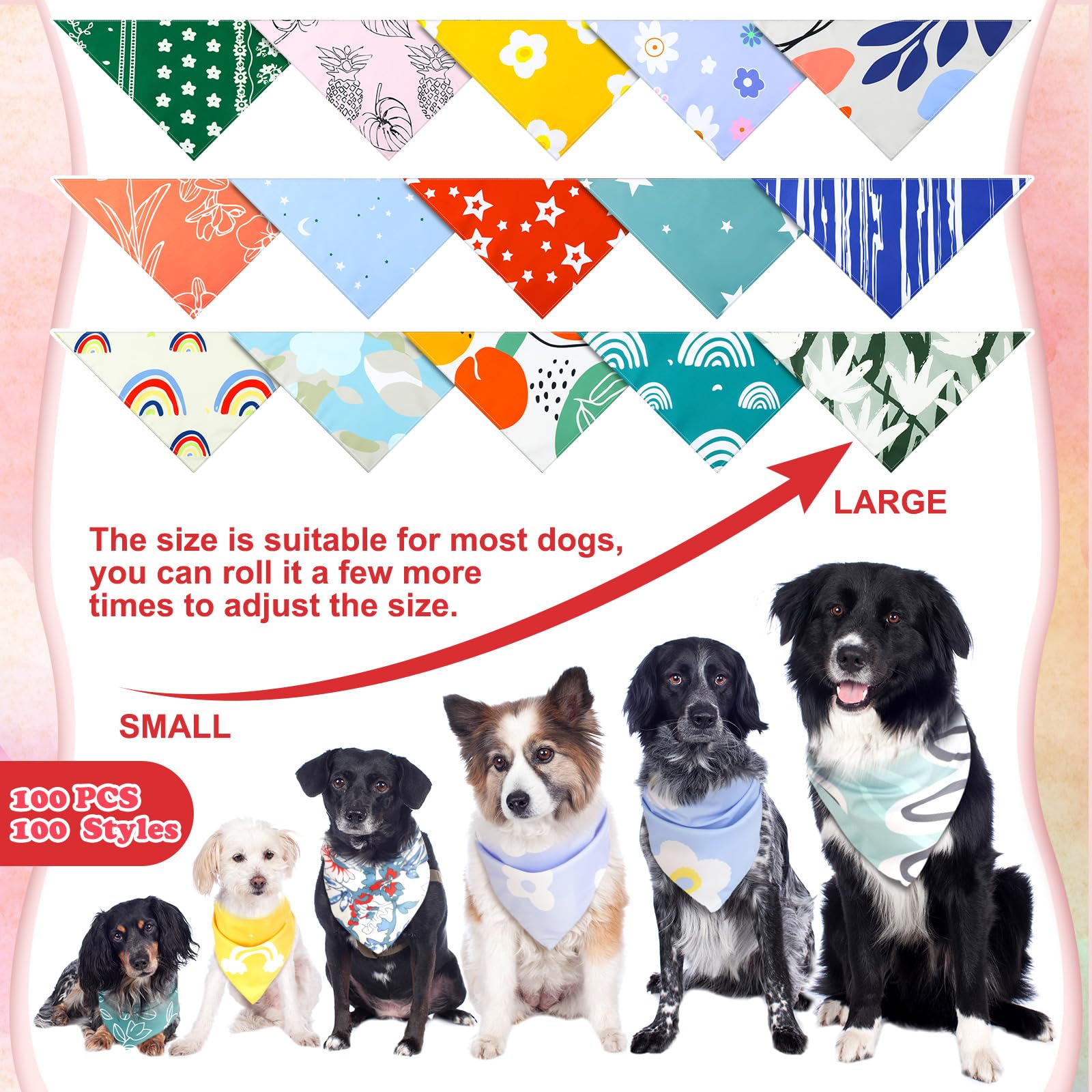 Bandanas chien Huhumy look été boho pour occasions festives.