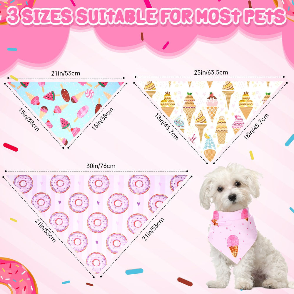 Bandana pour chien Huhumy, motif gâteau, idéal pour photos et fêtes.