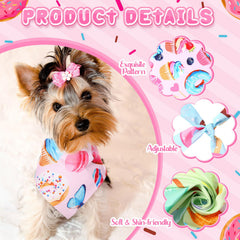 Bandana pour chien Huhumy, motif glace, pratique pour l'été et sorties.