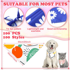 Bandanas triangle ajustable Huhumy pour chien, tissu polyester doux et léger.