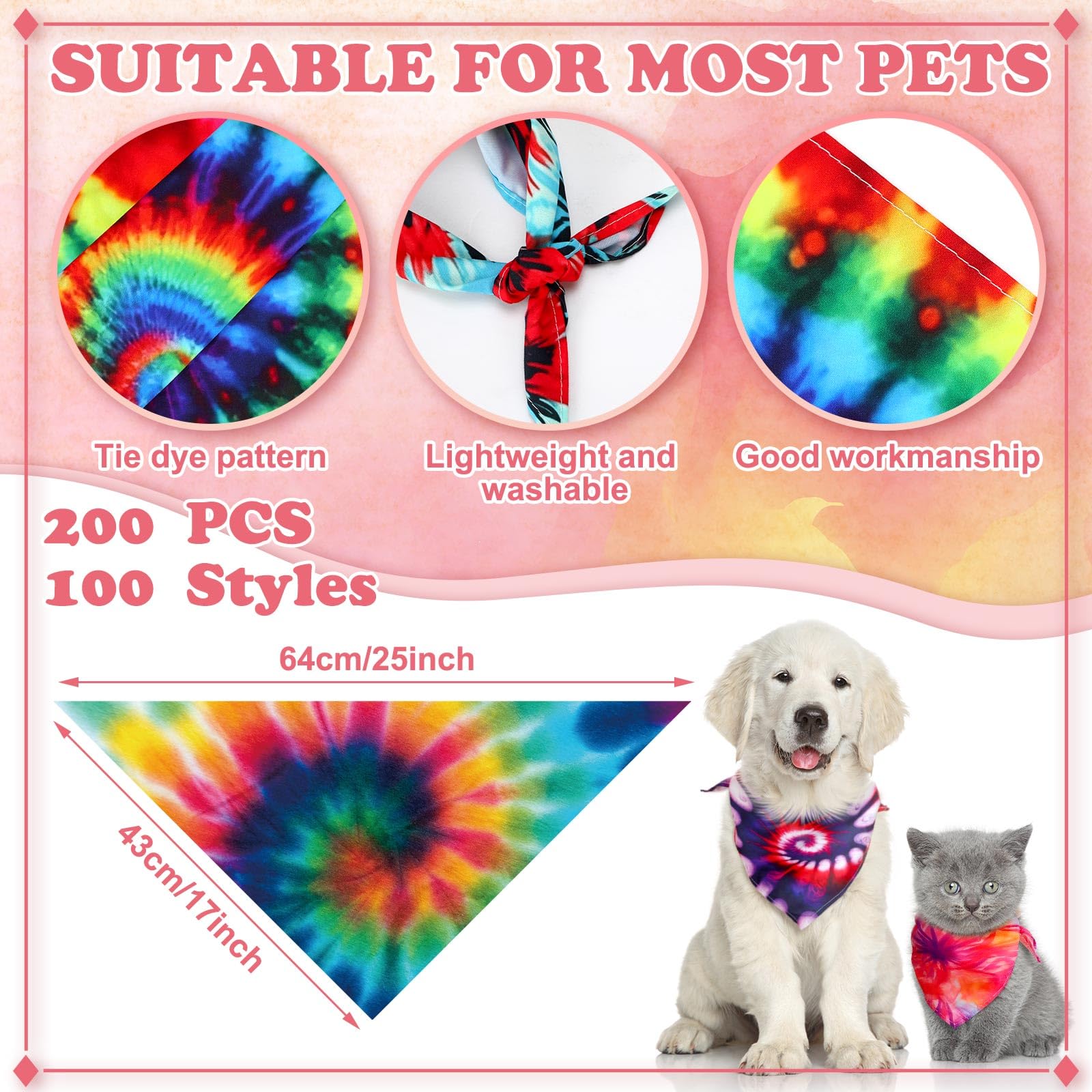 Bandanas triangle couleur vive Huhumy pour chiens lors d’événements.