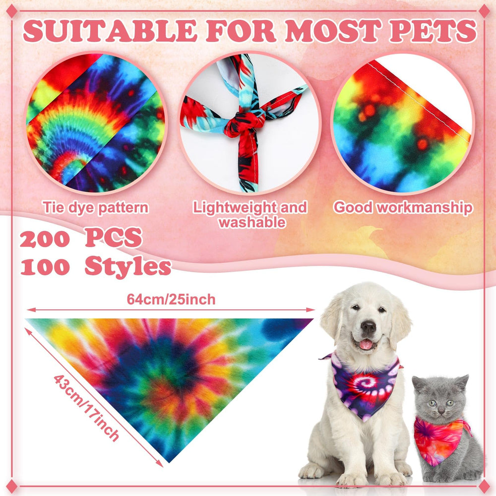 Bandanas triangle couleur vive Huhumy pour chiens lors d’événements.