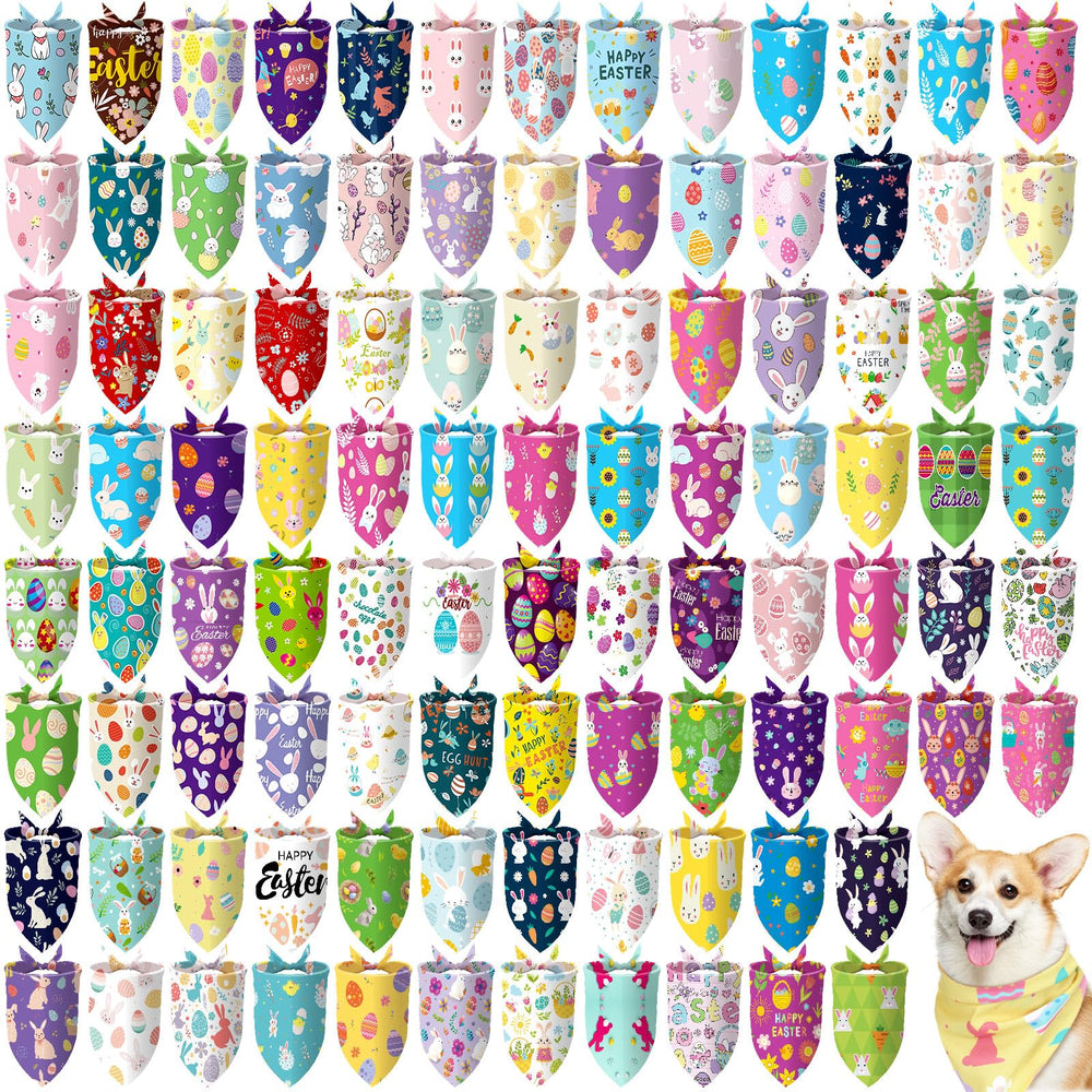 Huhumy ensemble bandanas chien paques 150 pièces pour varier les looks festifs.
