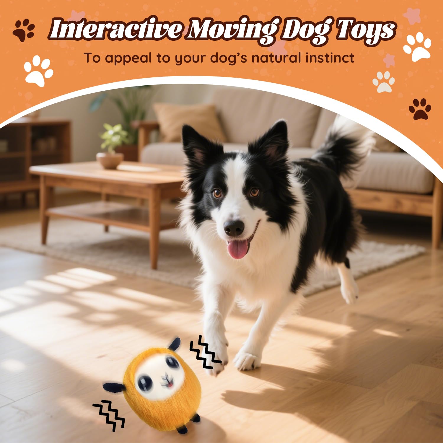 Huimpet balle peluche interactive, peluche douce et sûre pour chien.
