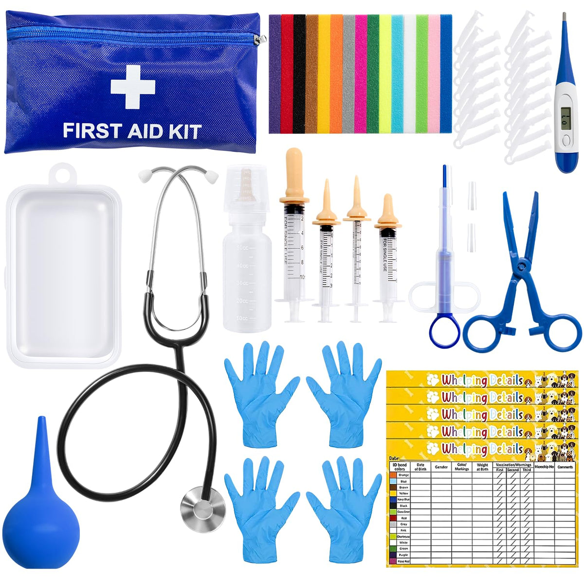 Huimpet kit accouchement chiots ensemble, facilite l organisation et le suivi des premiers instants.