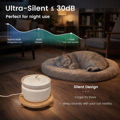 Hululu fontaine chat pompe silencieuse USB pour salon calme
