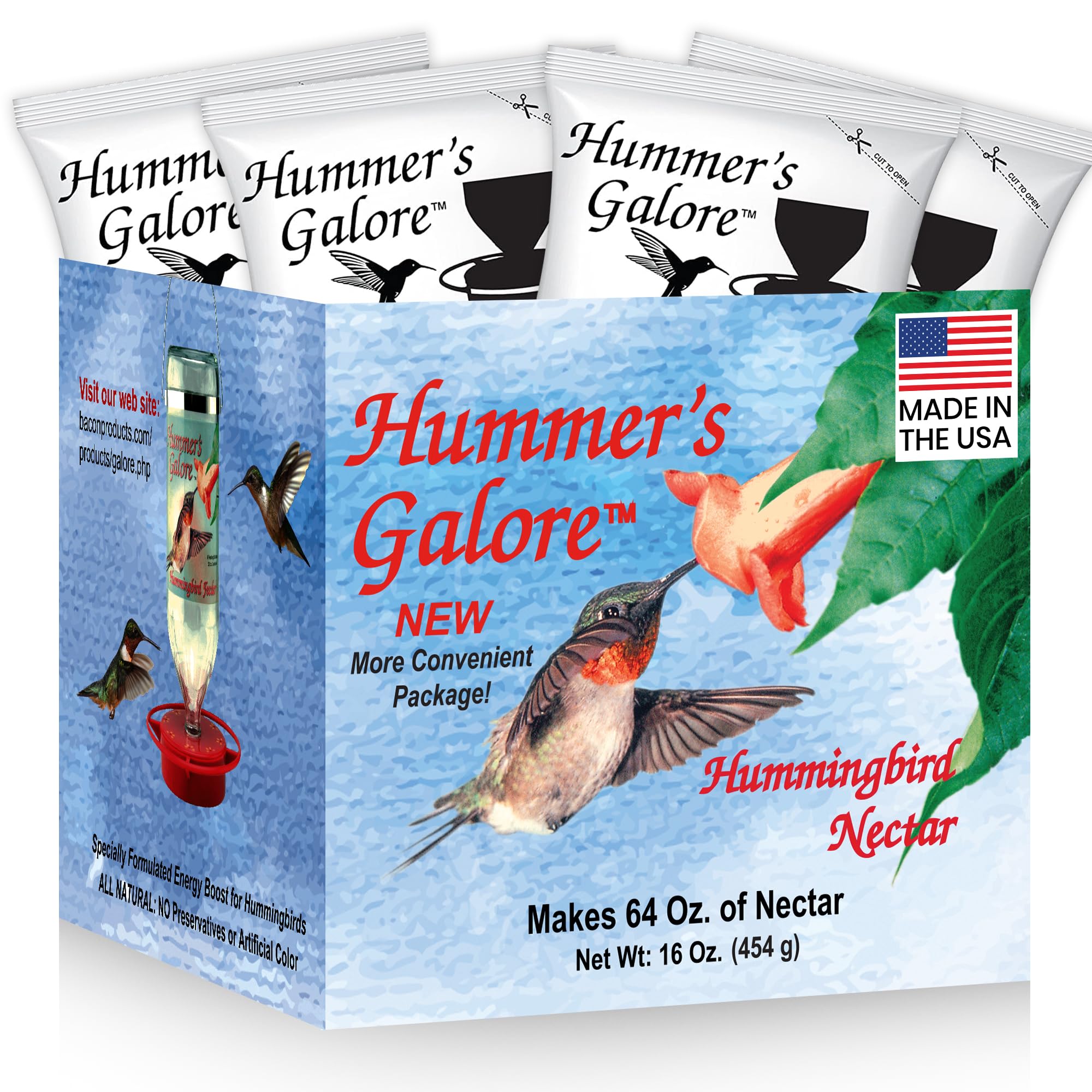 Hummer's Galore emballage prêt à mélanger pour nourrir les colibris à domicile
