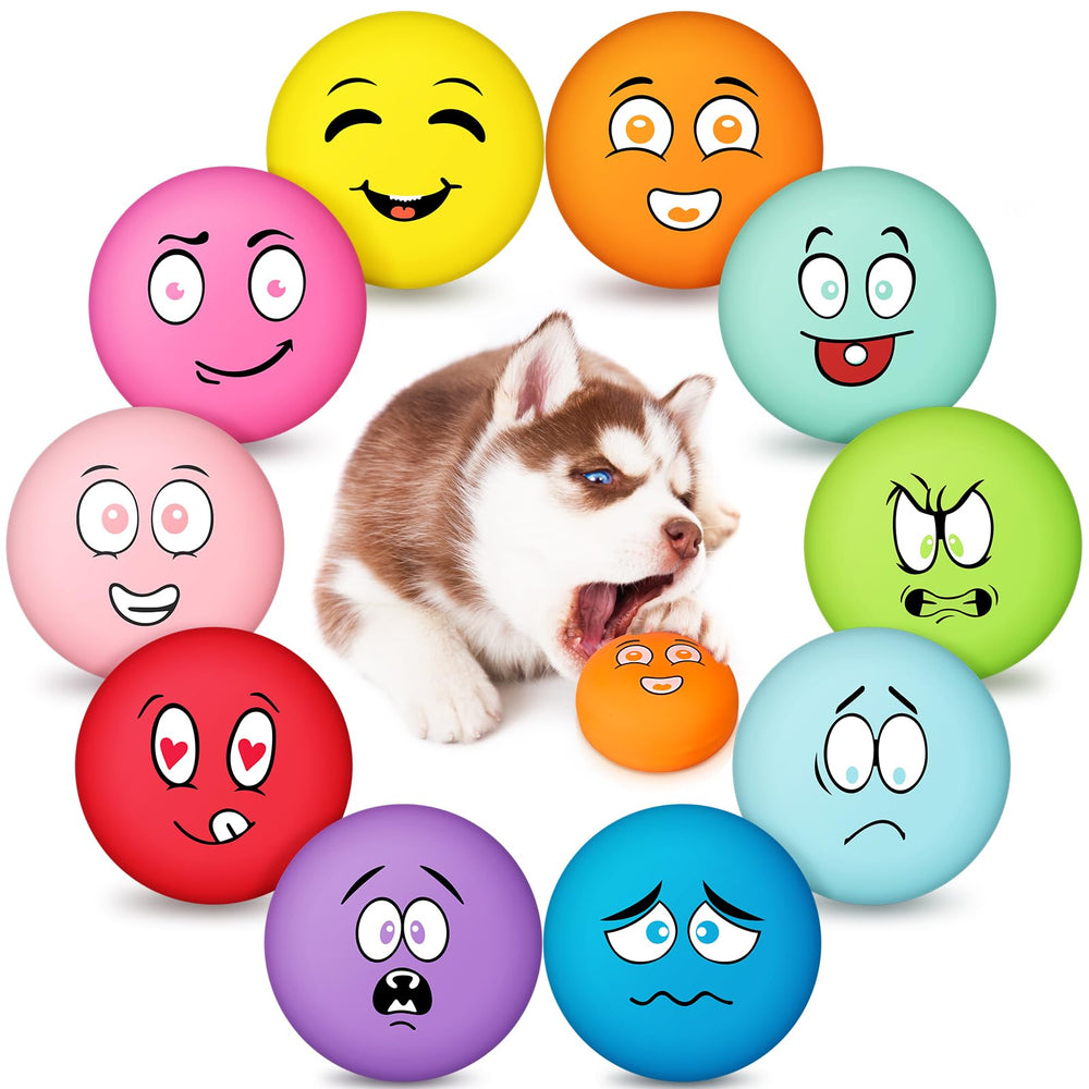 Hungdao lot de 10 jouets à couiner, balles colorées, divertissement durable.