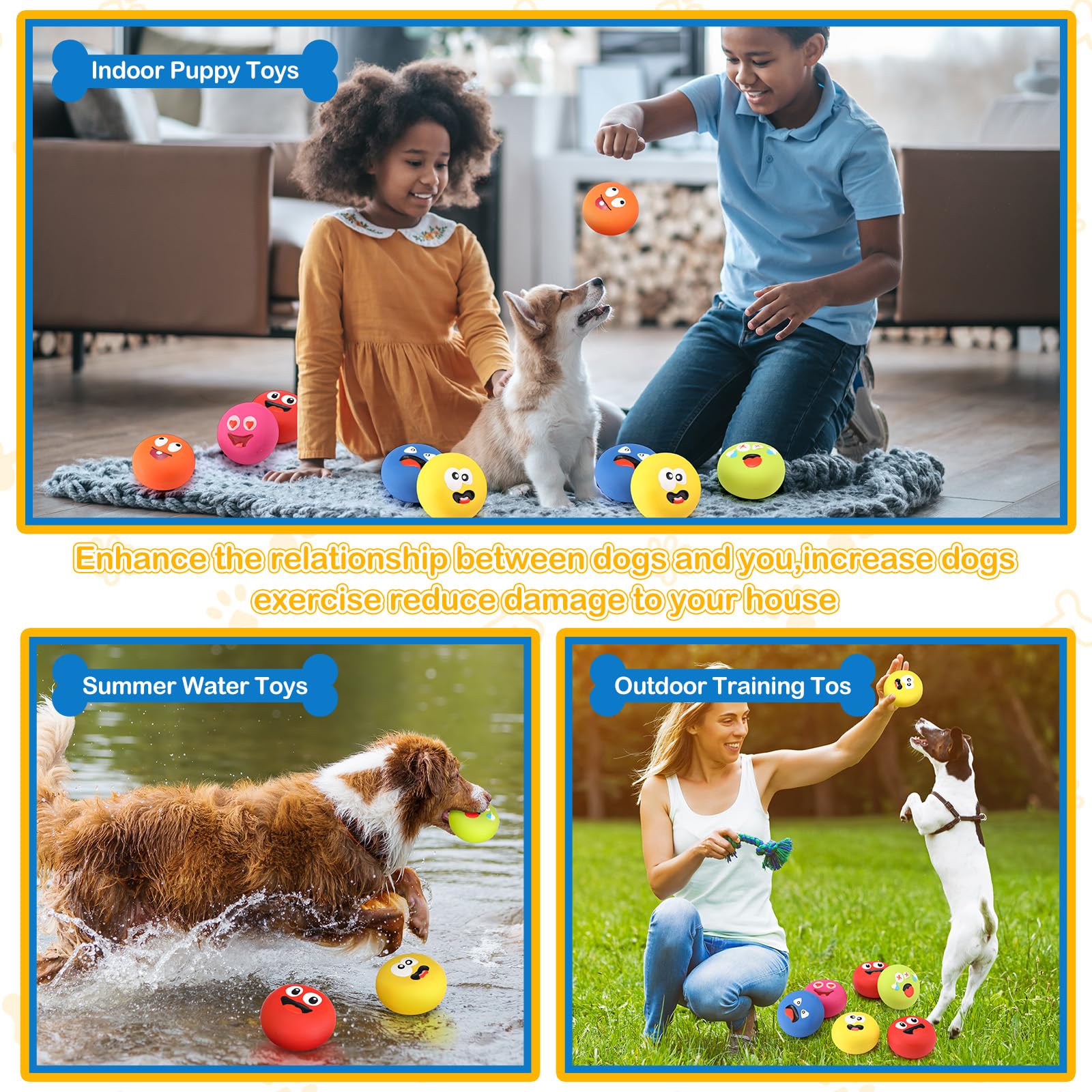 Hungdao balles multicolores vivides, attirer attention et inciter au jeu
