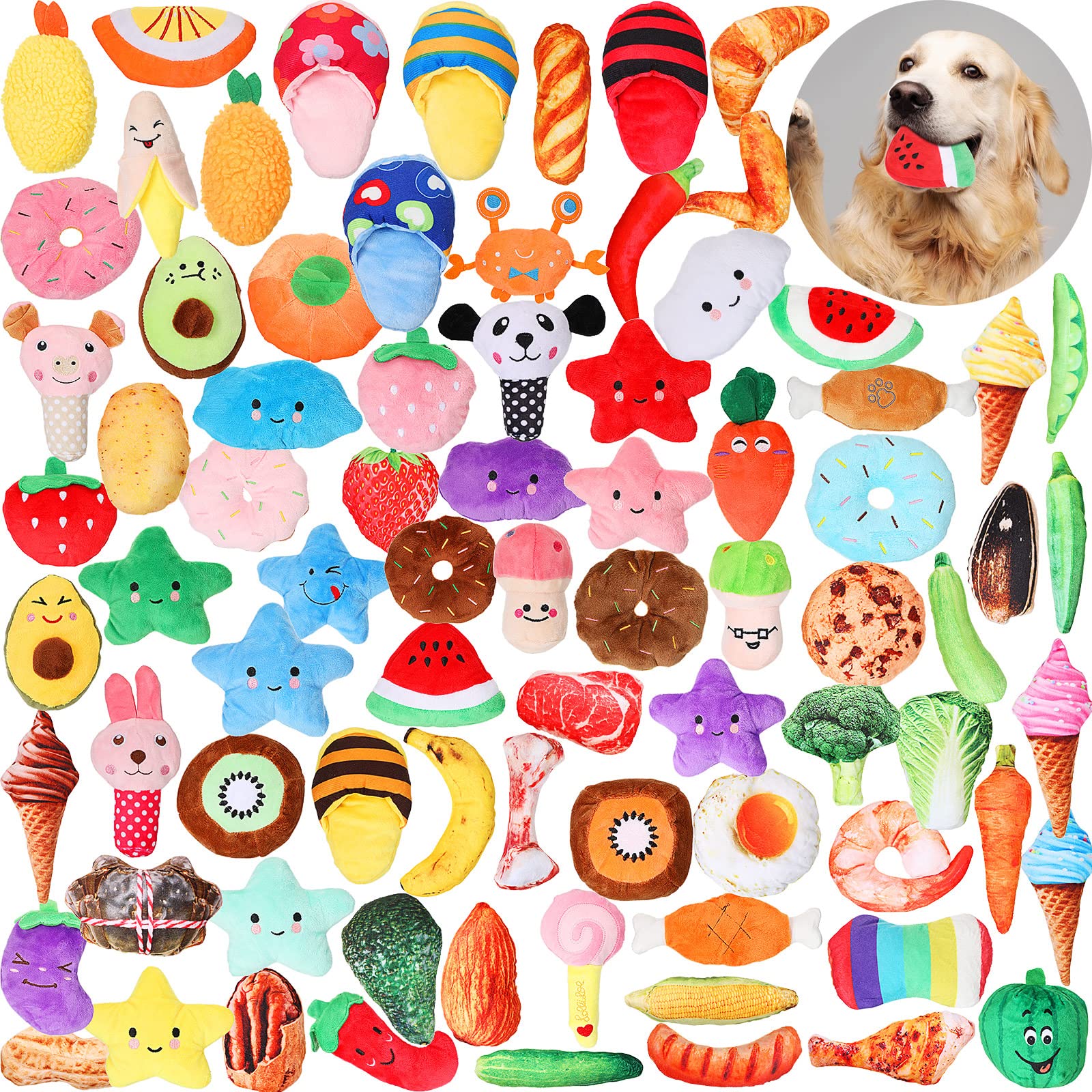 Jouets Hungdao, sifflets et peluche, divertissent votre chien et soutiennent la dentition.