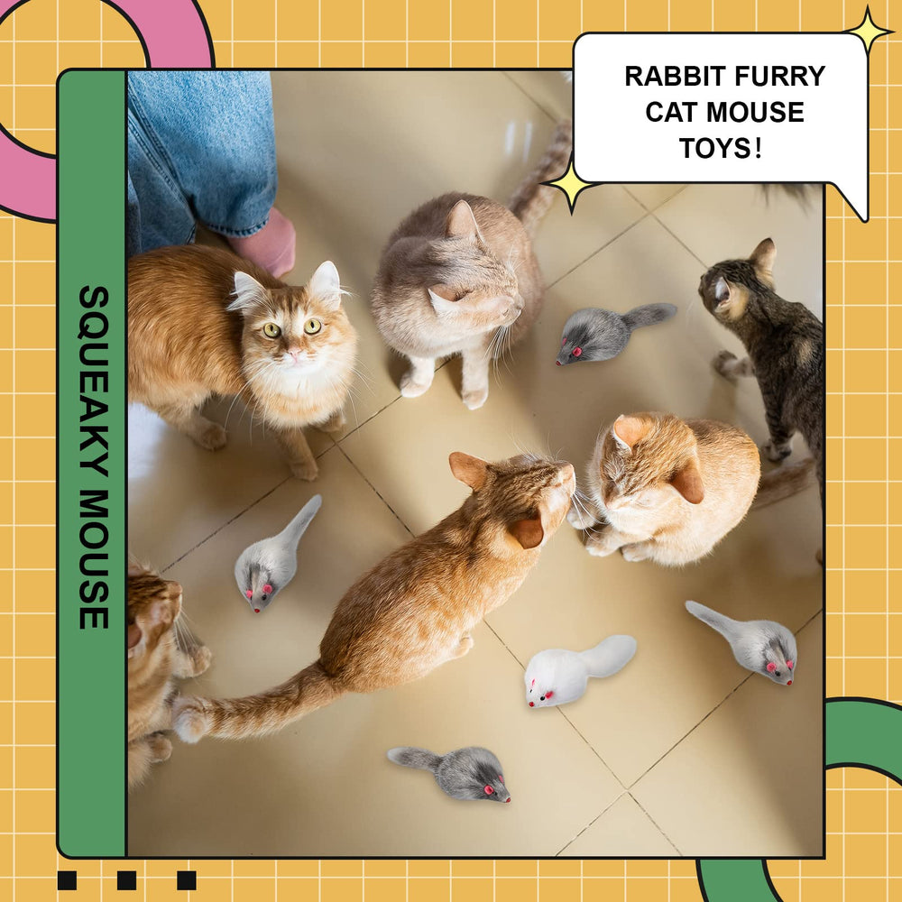 Emballage Hungdao: ensemble de 60 souris peluche, idéal multi-chats.