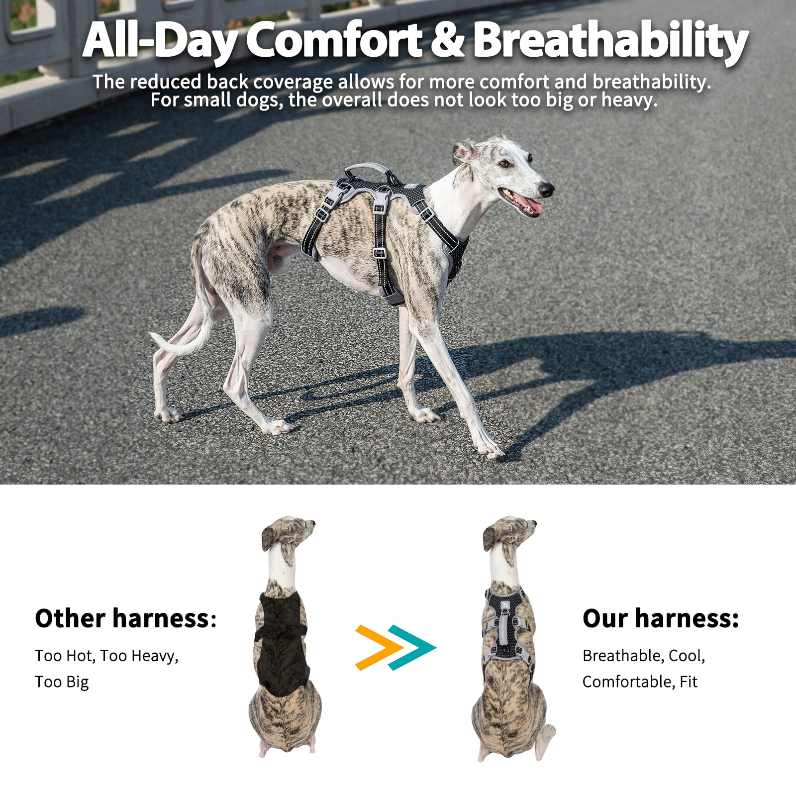 Huntboo harnais mesh respirant assure confort et circulation d'air pendant les longues sorties.