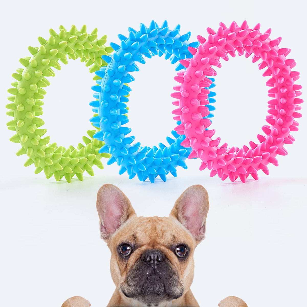 Jouet dentaire Hurray, anneau pour chiots, aide à nettoyer les dents pendant le jeu.