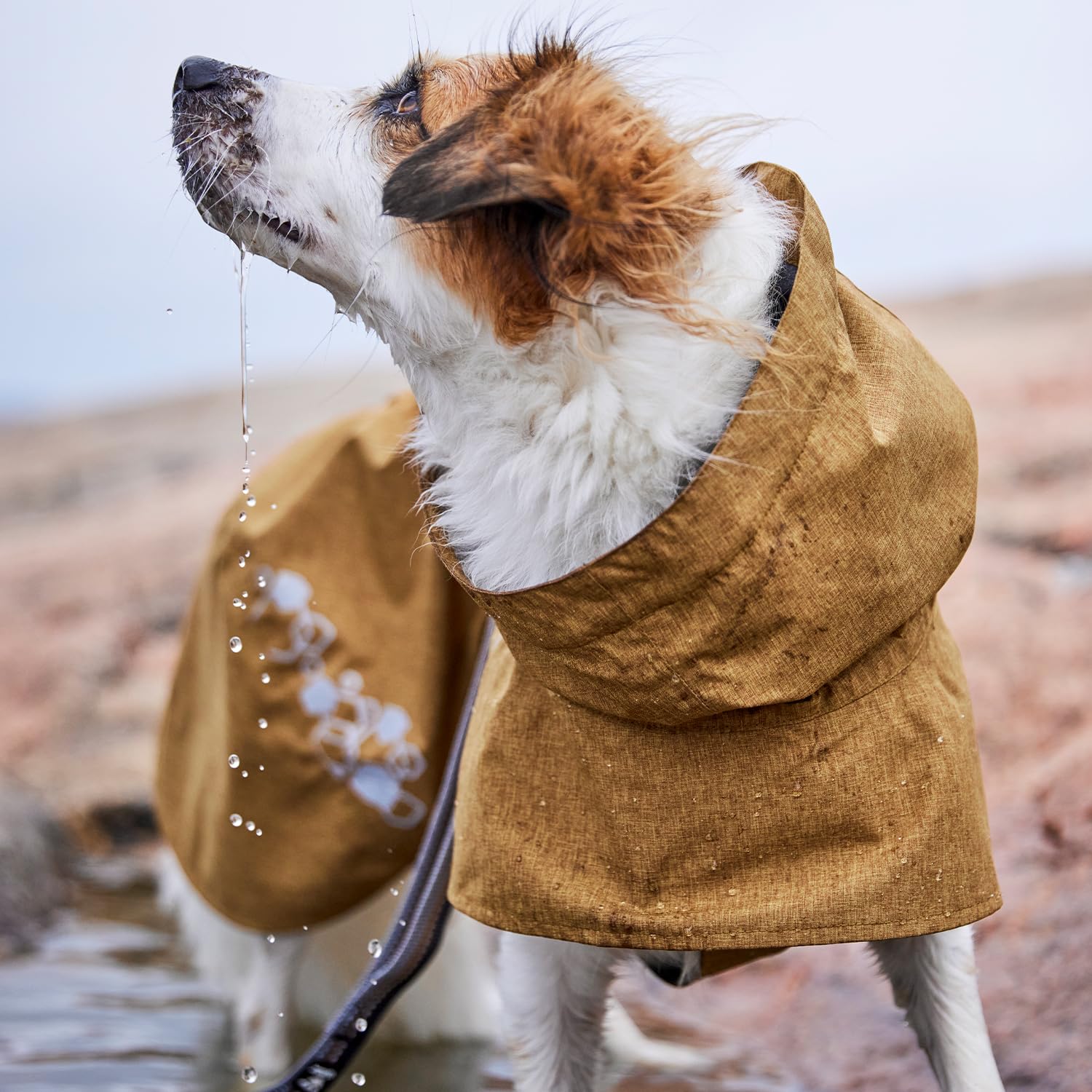 Hurtta Monsoon Coat Eco Flap ventre-protecteur pour boue et sable.