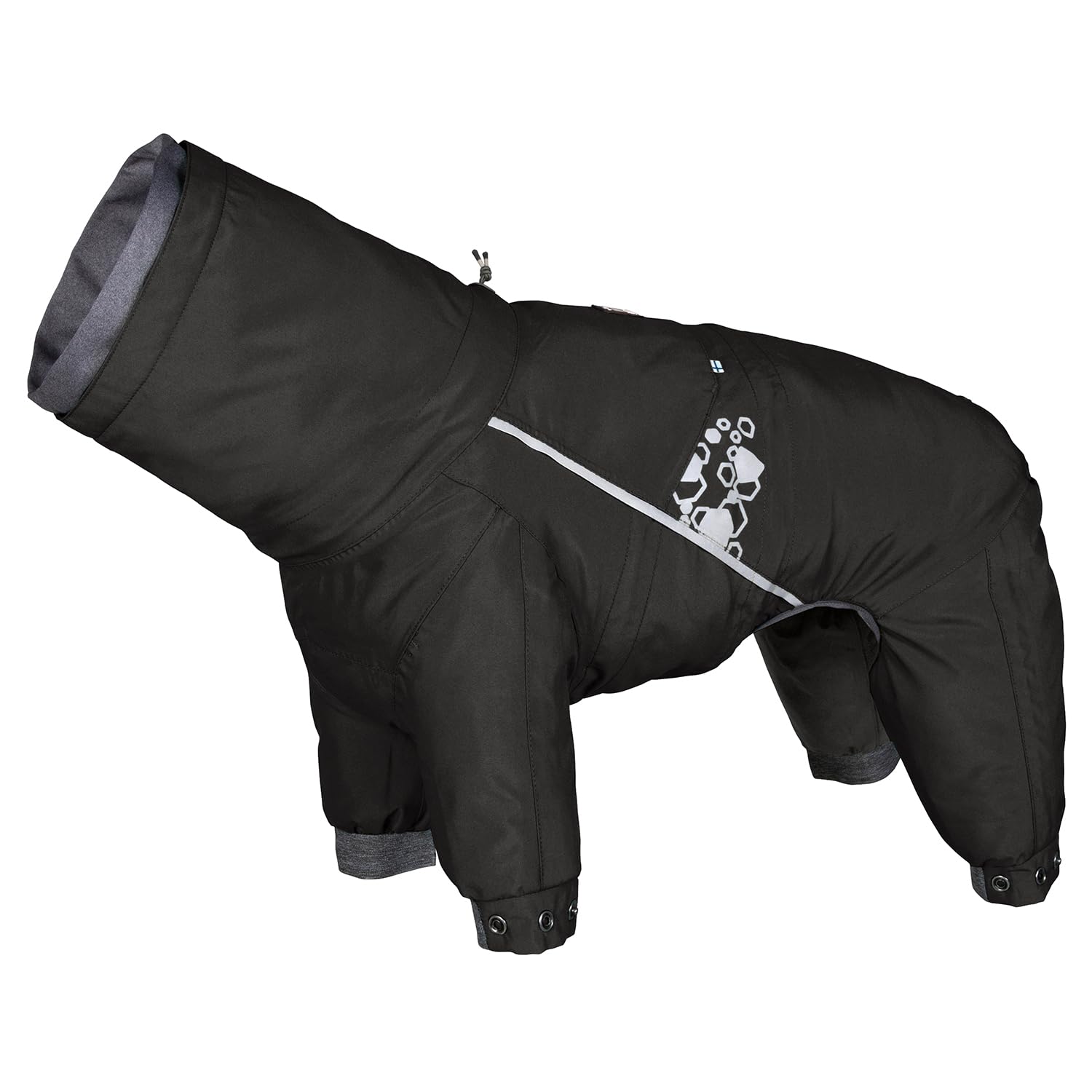 Hurtta Mudventure Overall ECO, fermeture-zip rapide, habillage et déshabillage faciles.