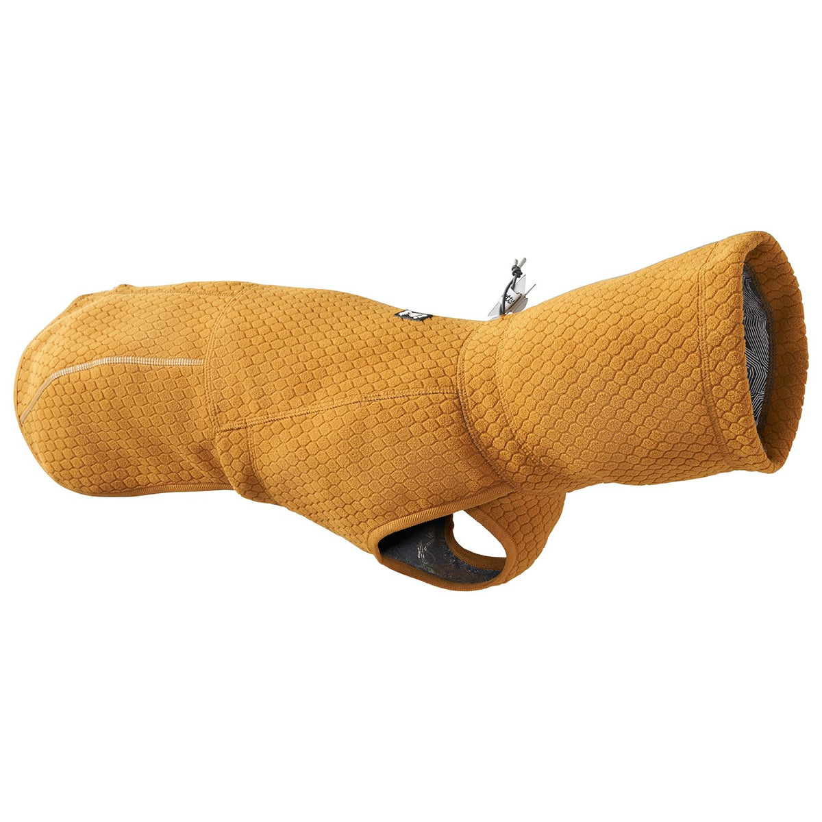 Hurtta Warming Midlayer ECO face du manteau désert 20in, chaleur légère pour sorties hivernales.