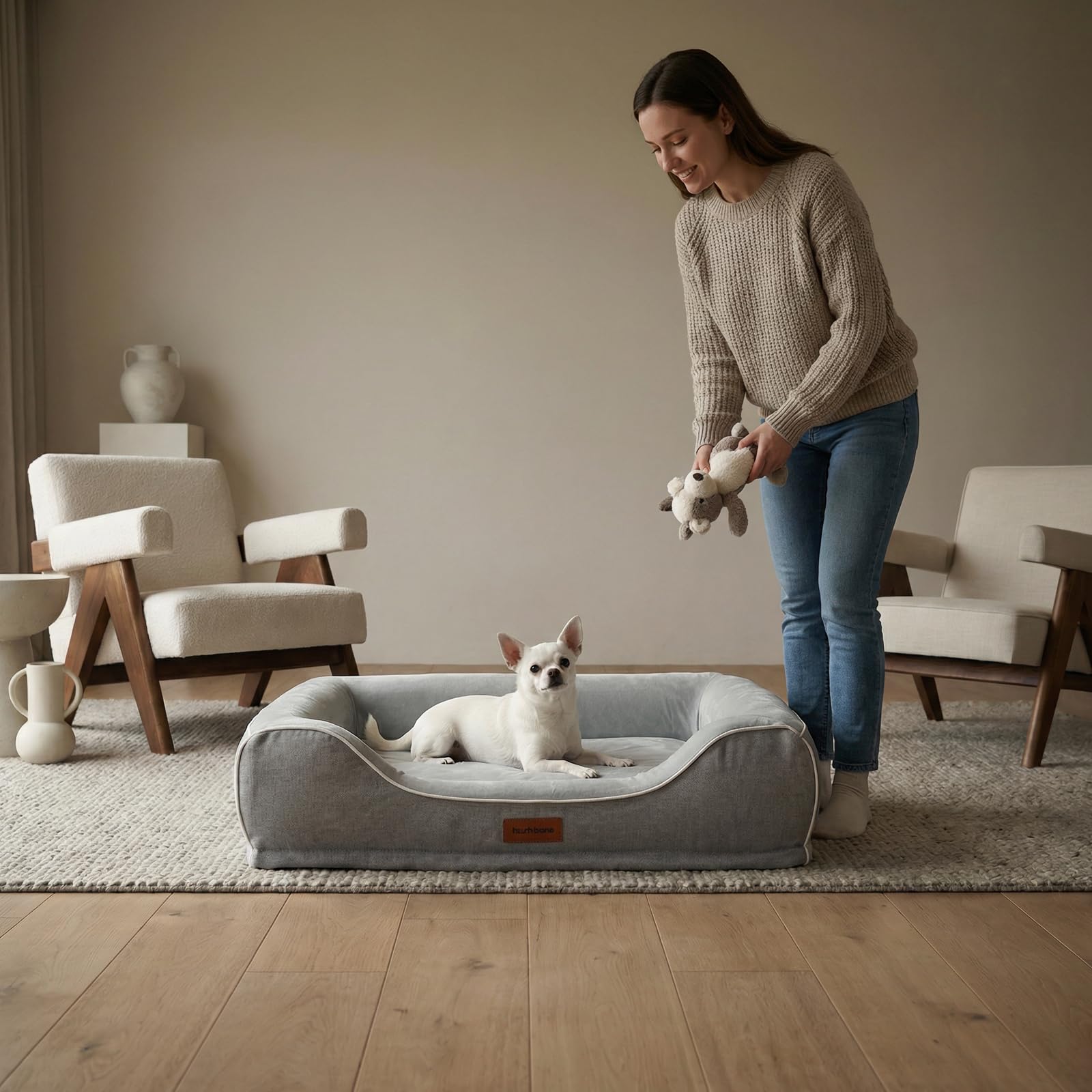 Hushbone lit idéal pour chiens sensibles recherchant un repos calme.