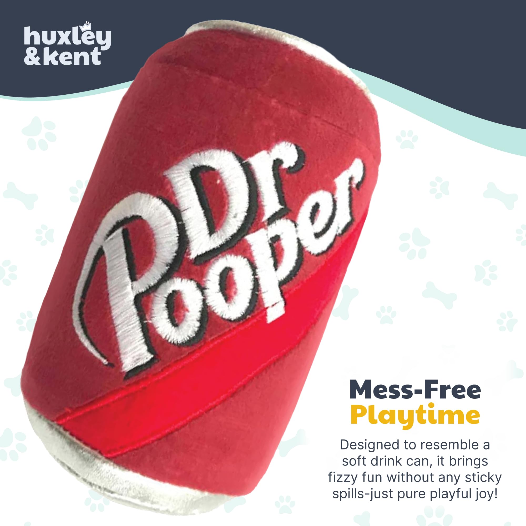 Détail du couineur sur Dr Pooper Huxley & Kent pour chien actif.