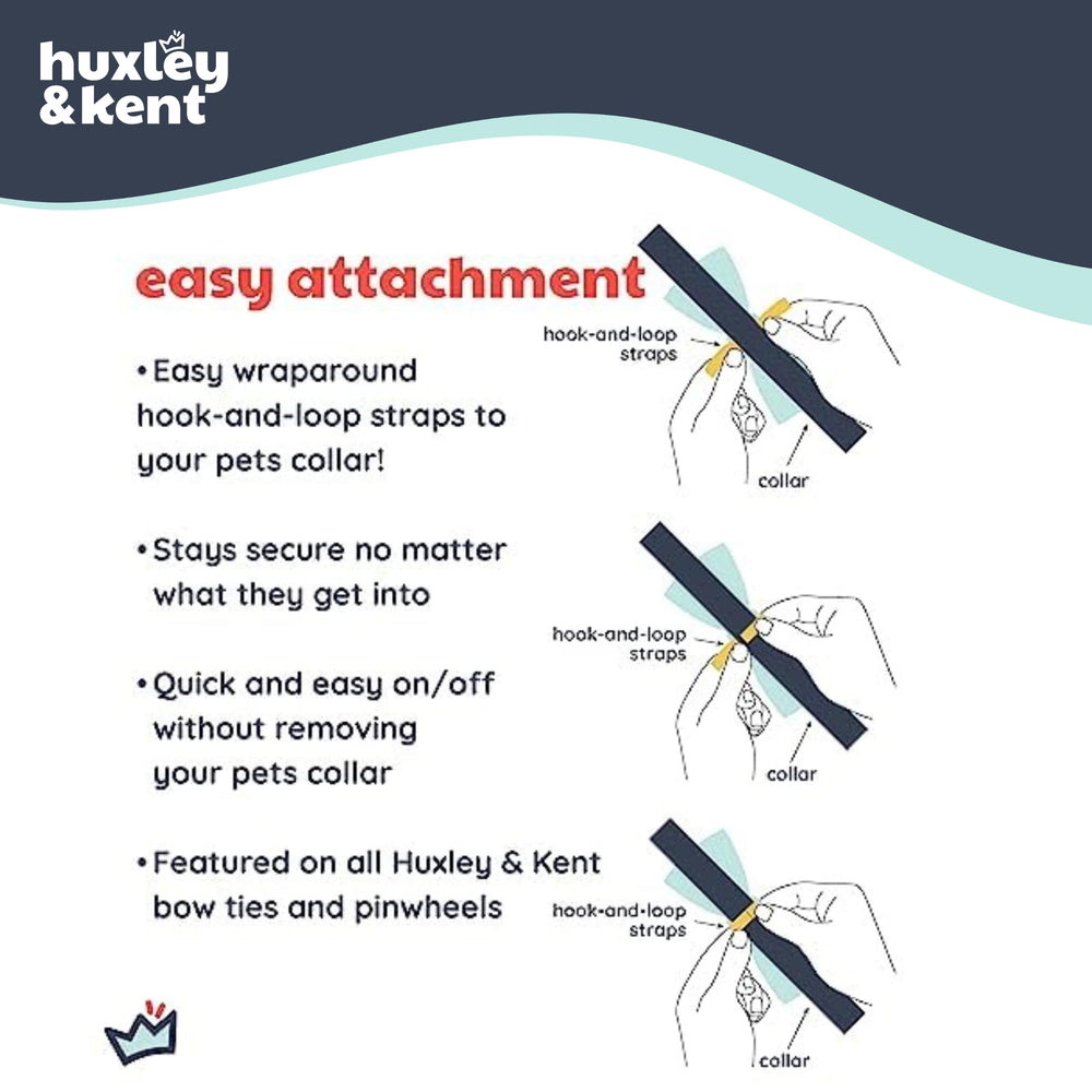 Huxley & Kent noeud-papillon-velcro securise: attache fiable.