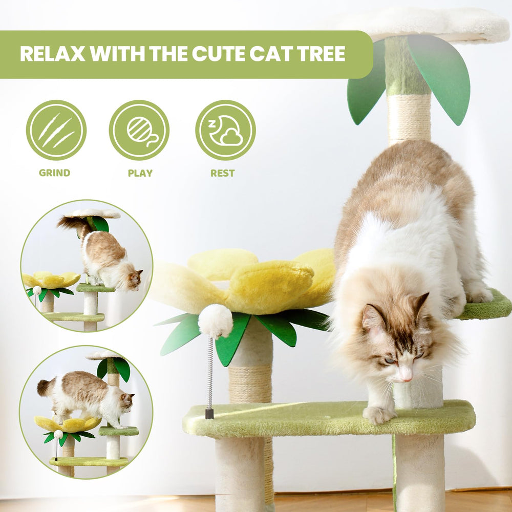 HYABI arbre-chat avocat 40 pouces – montage rapide avec guide et outils