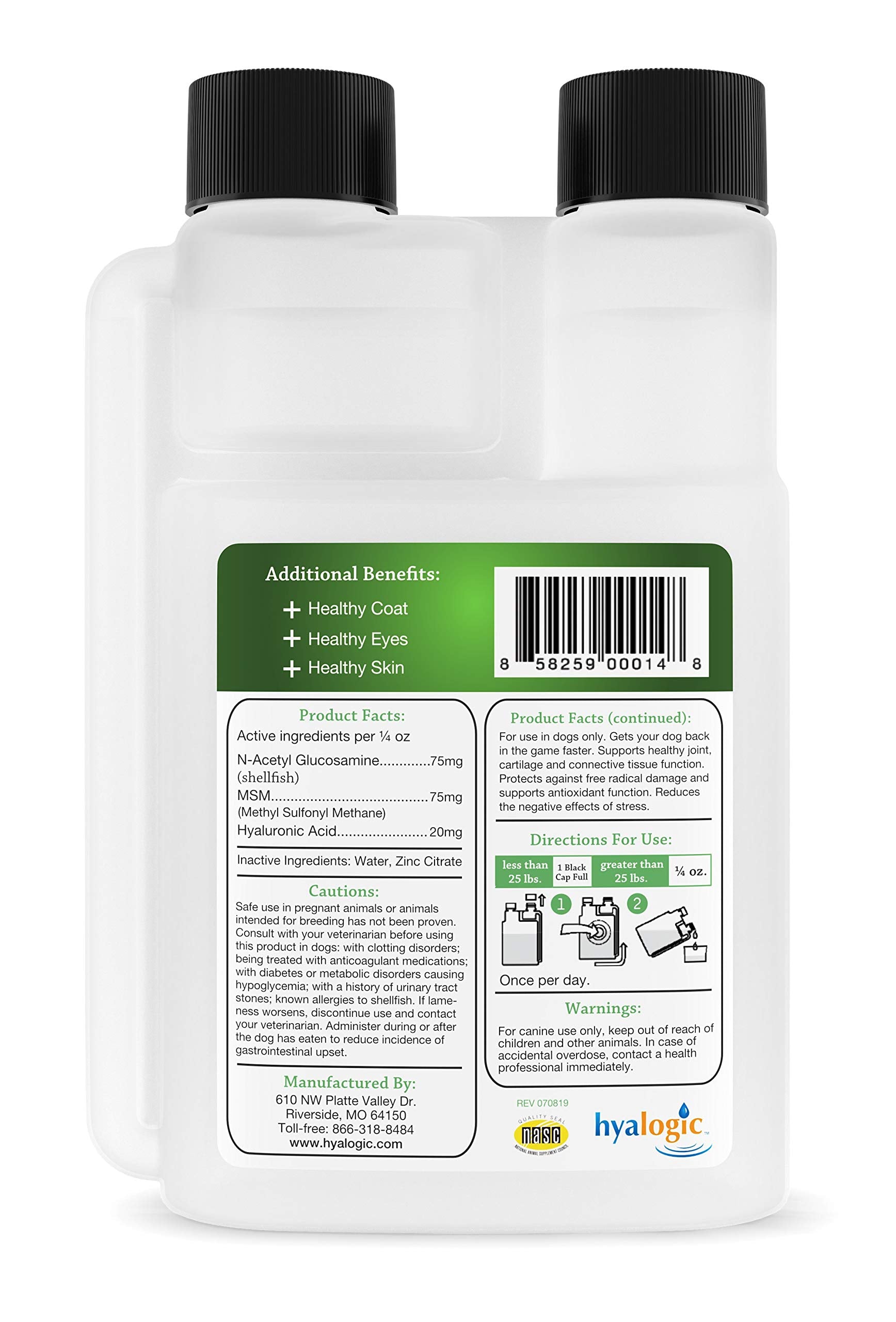 Gouttes sans saveur de Hyalogic HyaFlex PRO pour doser facilement.