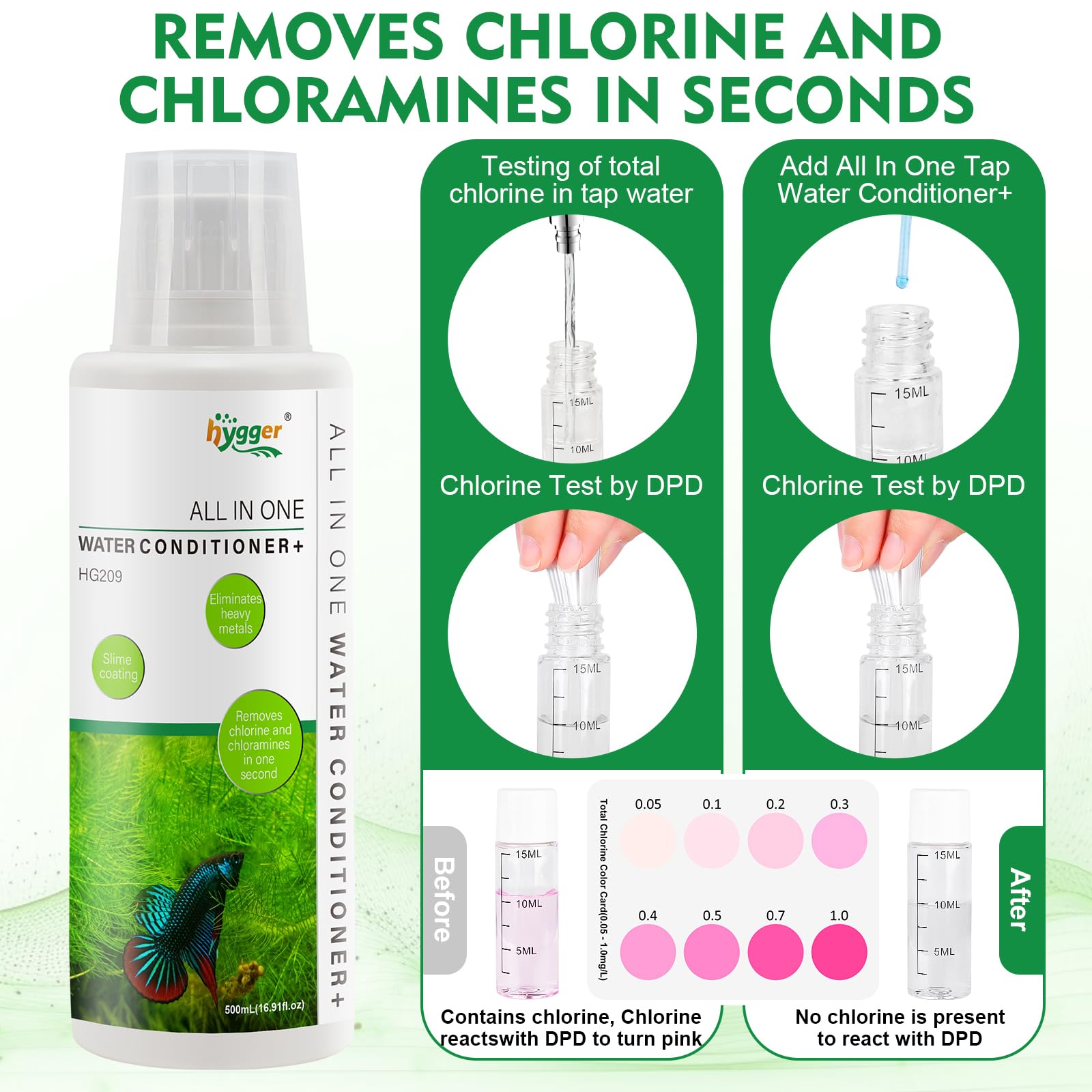 Hygger Aloe Vera extrait pour le bien-être des poissons.