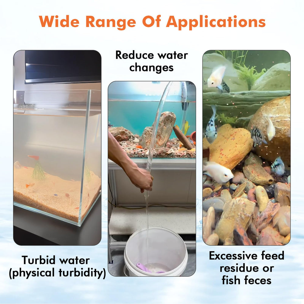 hygger clarifiant-eau-aquarium: filtration renforcée et oxygénation augmentée après traitement.