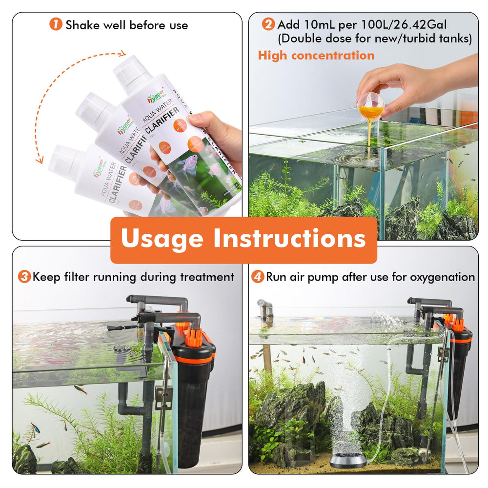 hygger clarifiant-eau-aquarium: compatible eau douce et eau salée.