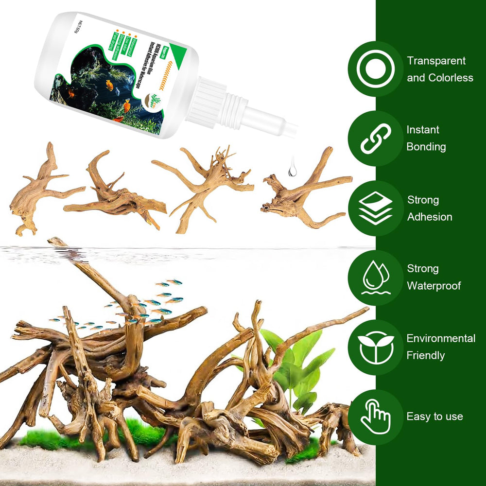 Hygger CO2 Colle liquide – collage bois flotté et pierres pour aquascaping sûr
